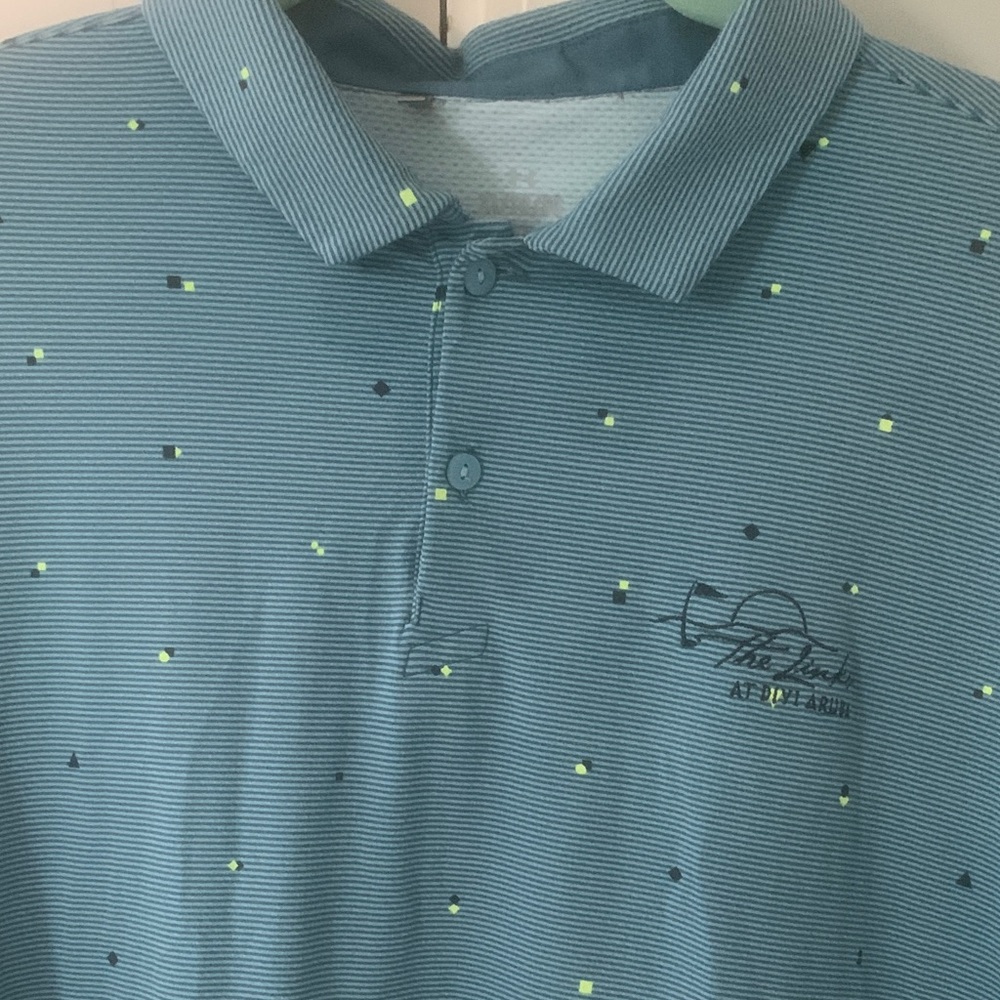 Under Armour Teal Polo with Pattern